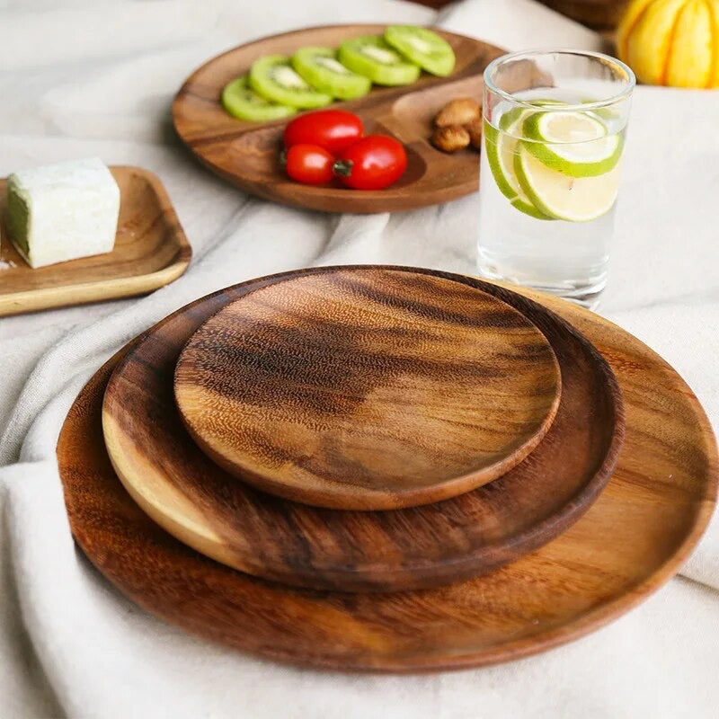 Large Acacia Charger Plates