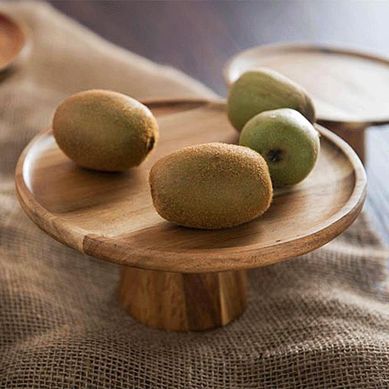 Farmhouse Cake Stand | Walnut Wood